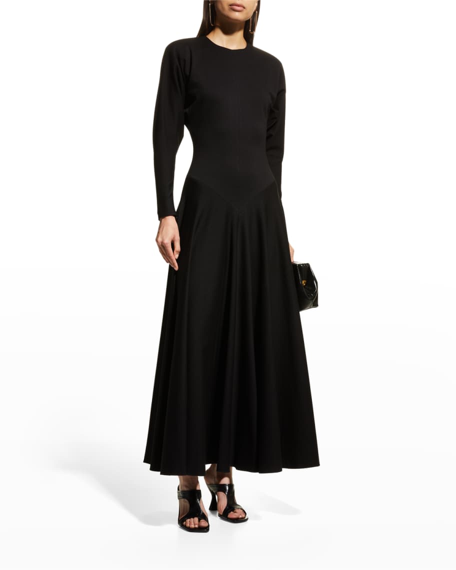Salon 1884 Circle Skirt Dress in Double Knit | Neiman Marcus