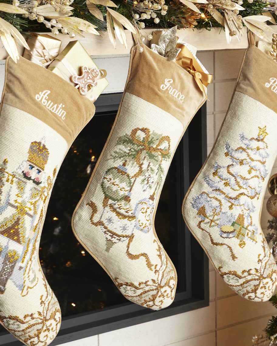 Neiman Marcus Personalized Ornament Needlepoint Stocking Neiman Marcus