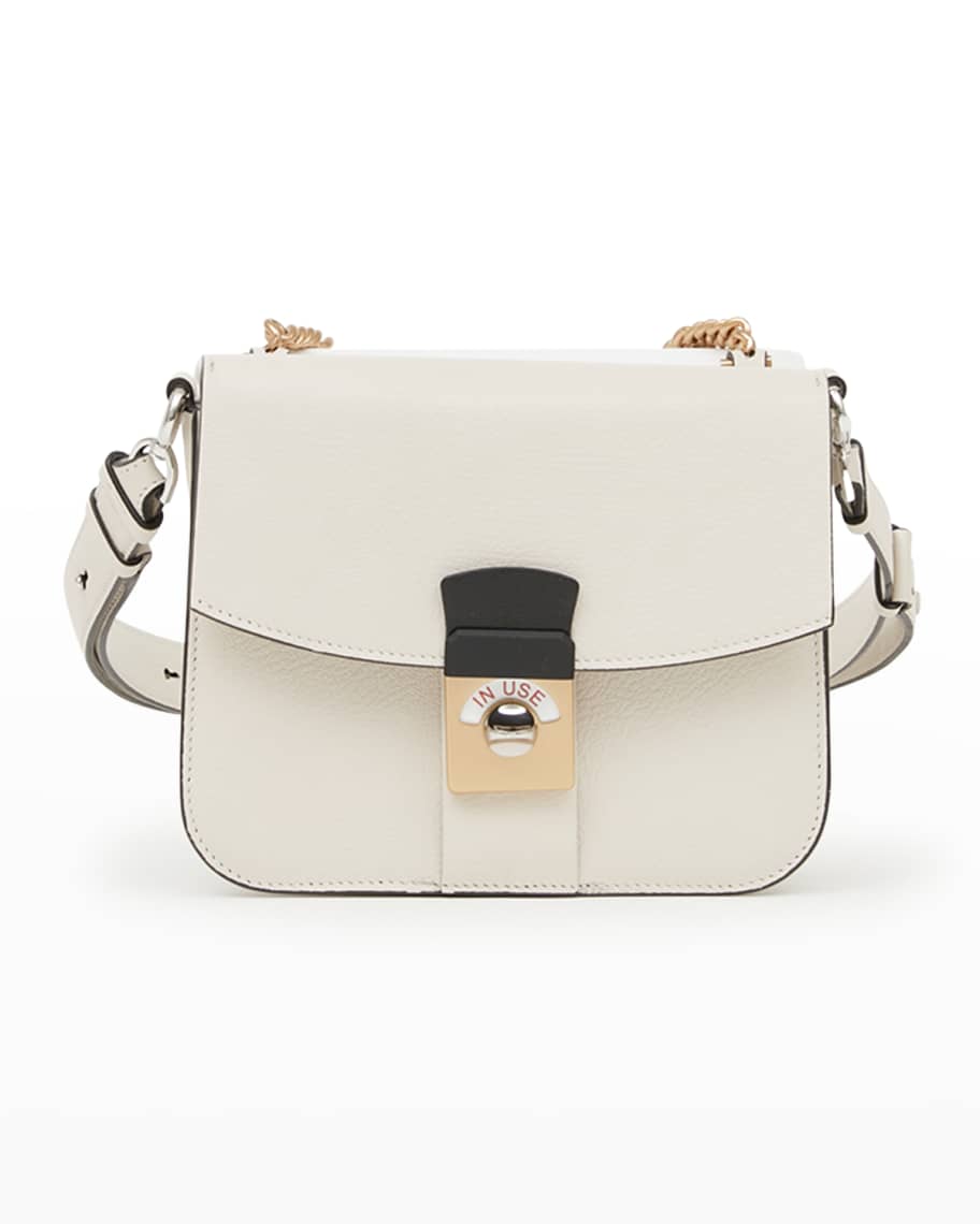 Maison Margiela Lock Square Leather Crossbody Bag | Neiman Marcus