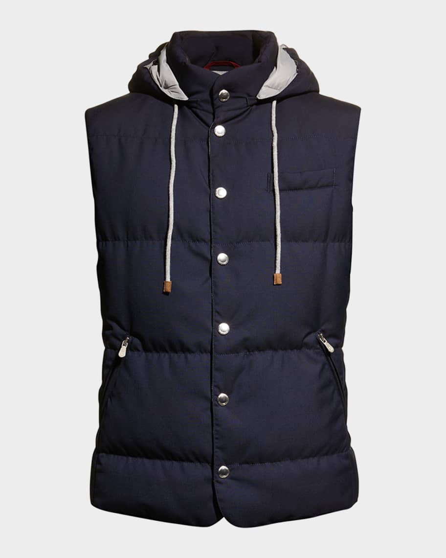 コート Brunello Cucinelli Padded Hooded Vest Brunello Cucinelli Padded Hooded Vest | Sendegaro
