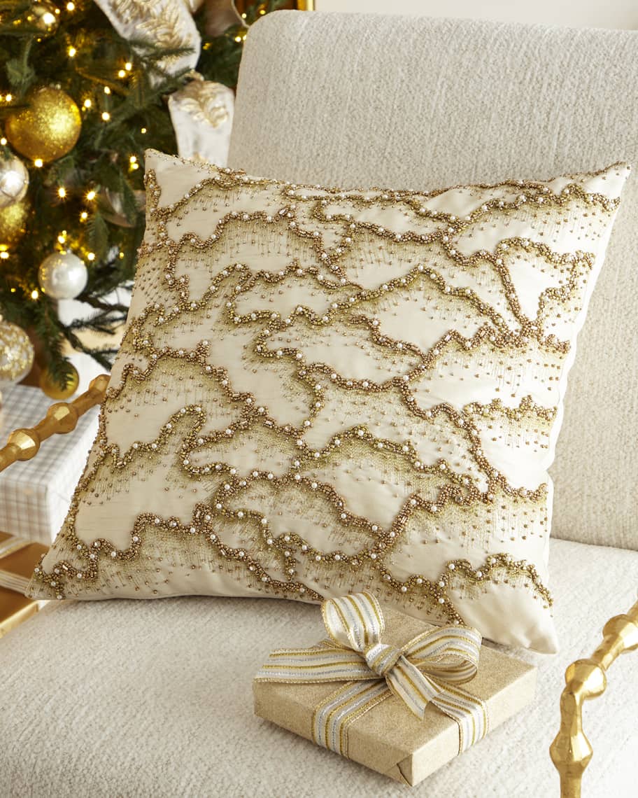 Gold christmas throw top