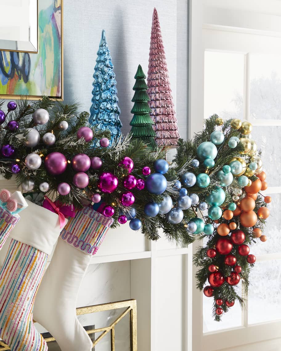 Neiman Marcus 6' Bright Holiday Prelit Garland Neiman Marcus