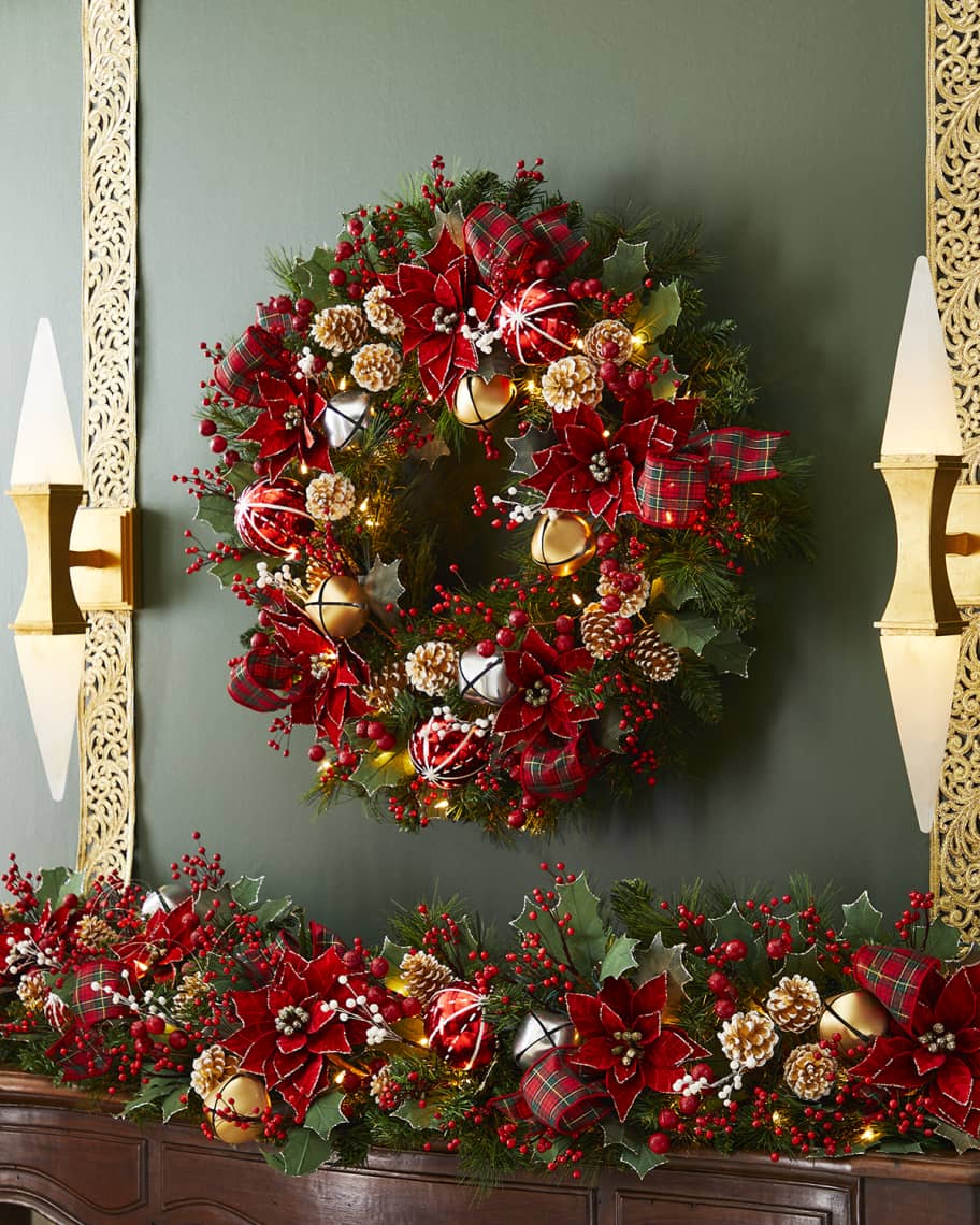 Neiman Marcus Classic Christmas PreLit Wreath Neiman Marcus