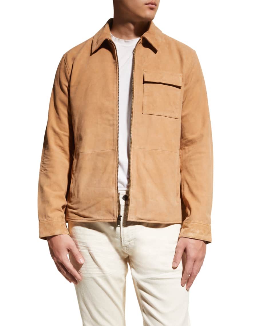 Jonah zip flat on sale suede leather jacket