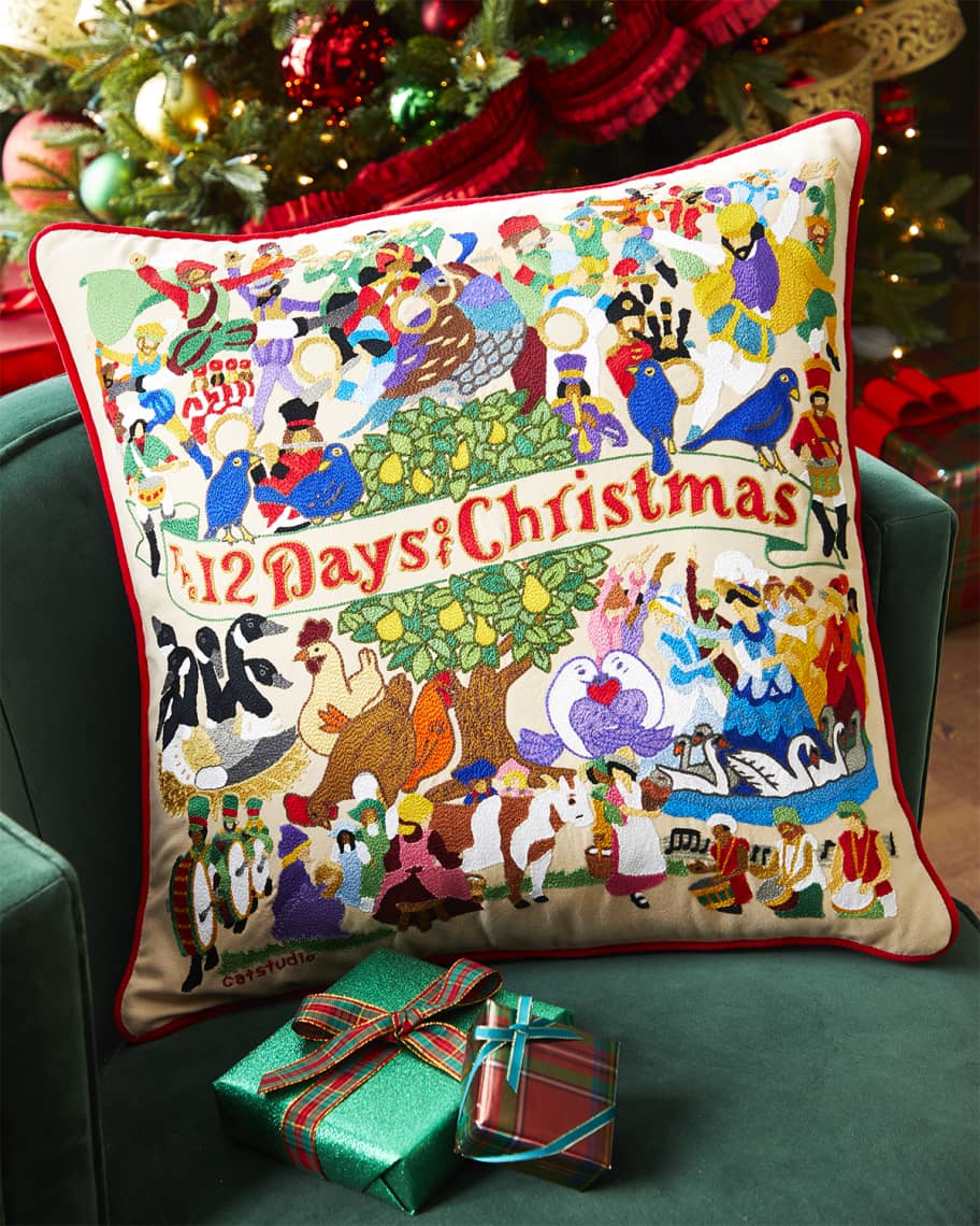 12 days of christmas pillow hot sale