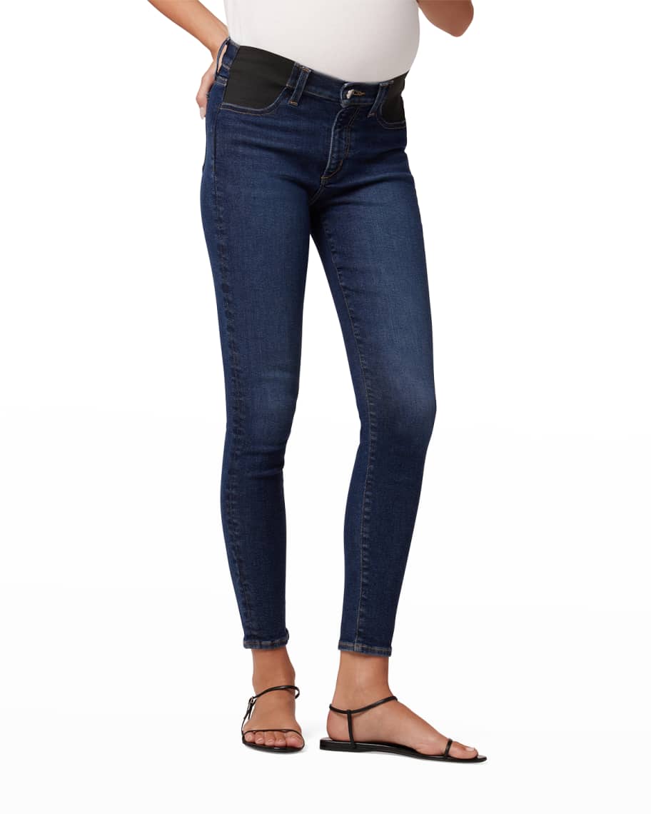 Joe's Jeans Maternity The Snapback Icon Cropped Skinny Jeans Neiman Marcus