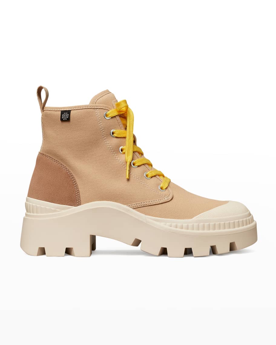 Tory Burch Camp Lace-Up Hiker Sneaker Boots | Neiman Marcus