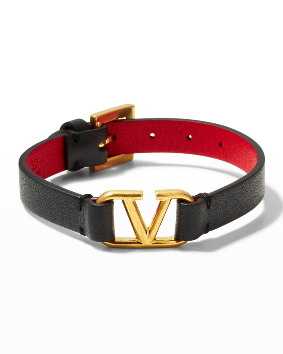 ブレスレット VALENTINO Valentino Garavani Ovalette Leather Bracelet Valentino Garavani Ovalette Bracelet | Black | FARFETCH VN