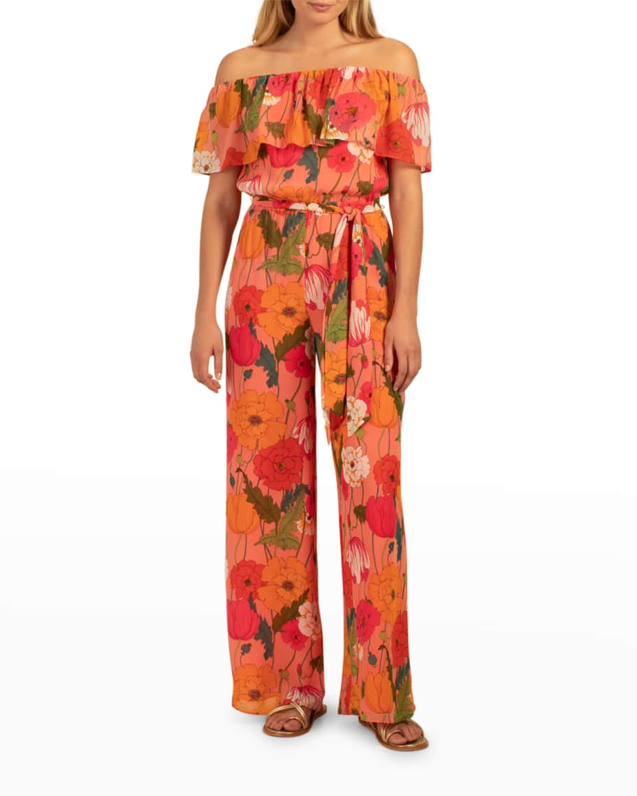 Trina turk floral jumpsuit deals