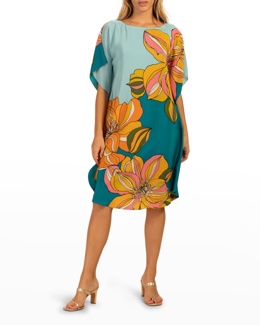 Trina Turk Global FloralPrint Caftan Neiman Marcus