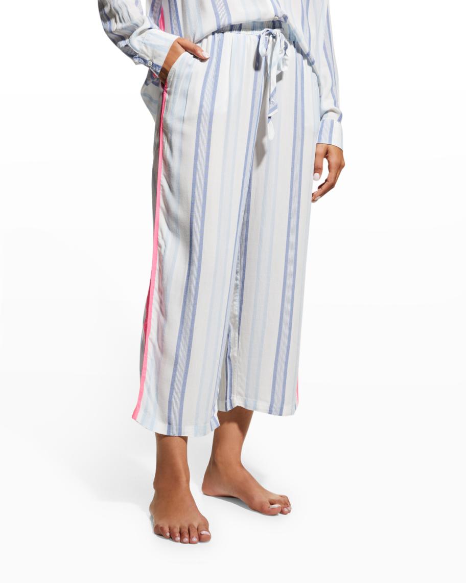 PJ Salvage Striped Drawstring Pajama Pants | Neiman Marcus