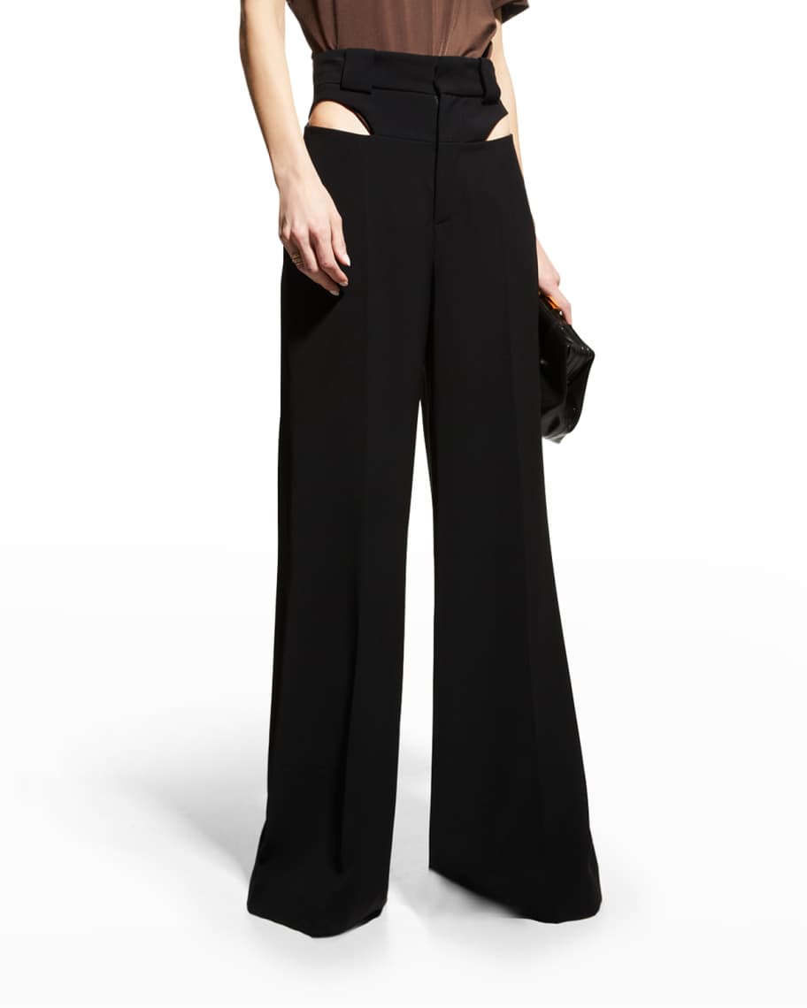Et Ochs Chase Hip Cutout Wide-Leg Pants | Neiman Marcus