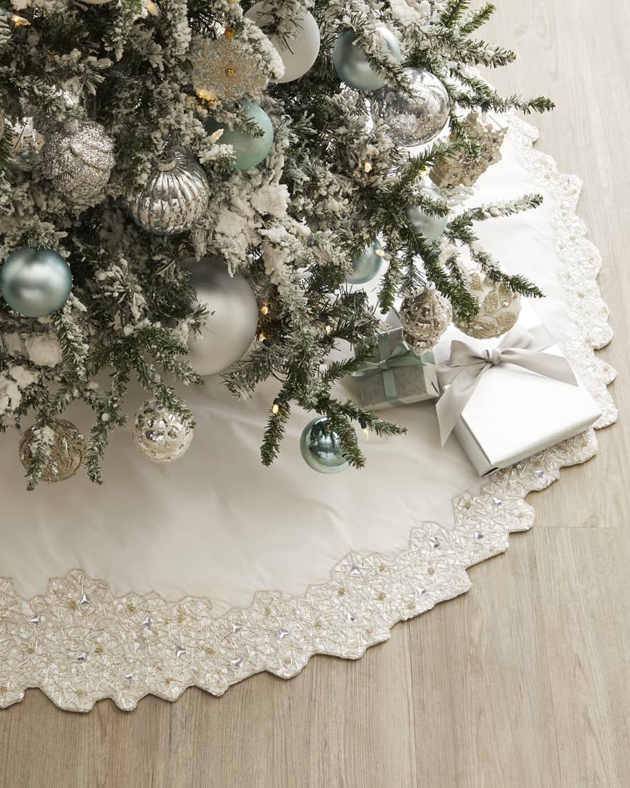 Kim Seybert Frost Tree Skirt Neiman Marcus