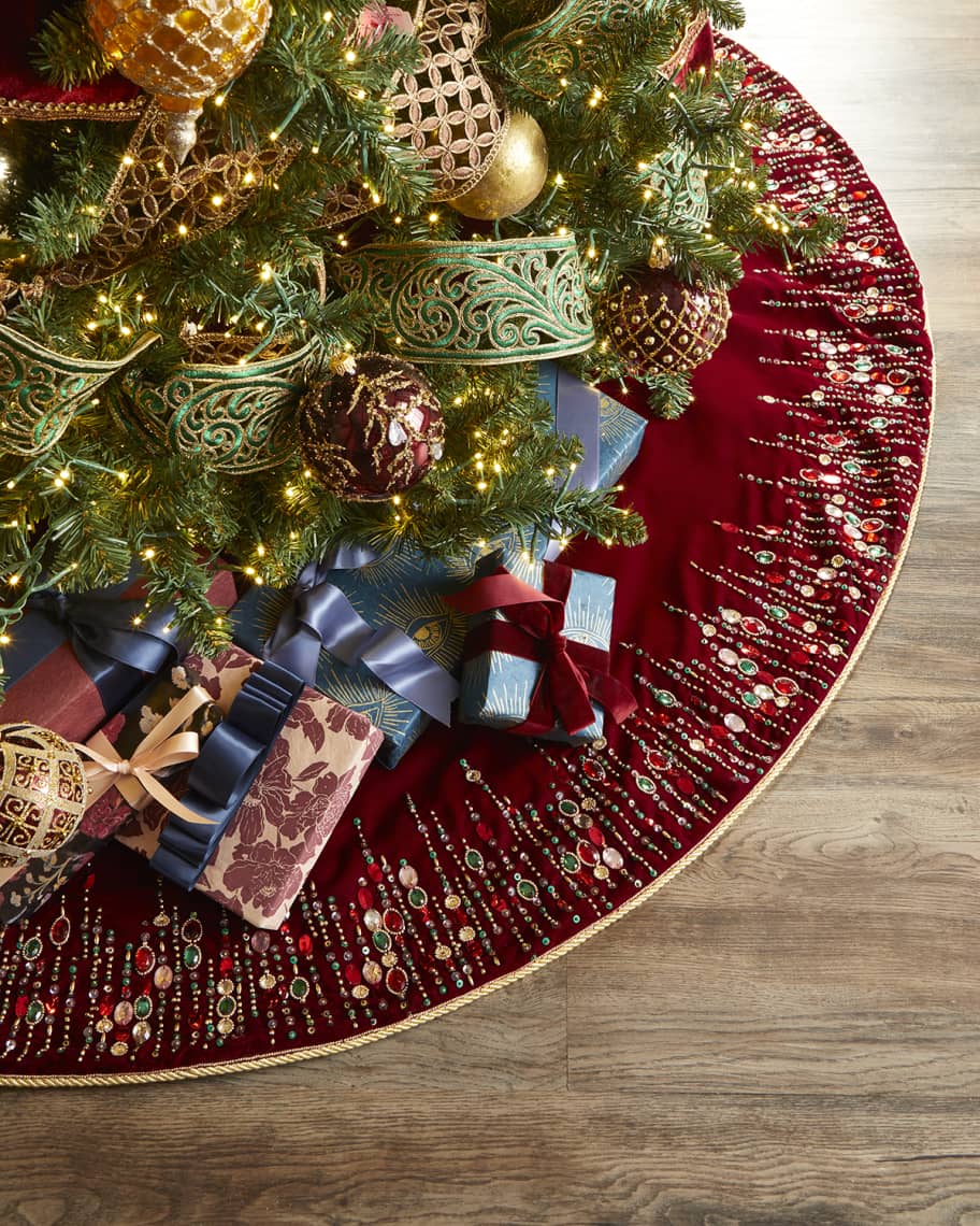 Kim Seybert Ethereal Tree Skirt Neiman Marcus