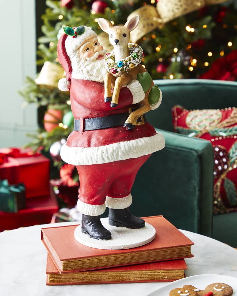 Bethany Lowe Holiday Santas Best Friend, 13"T Neiman Marcus