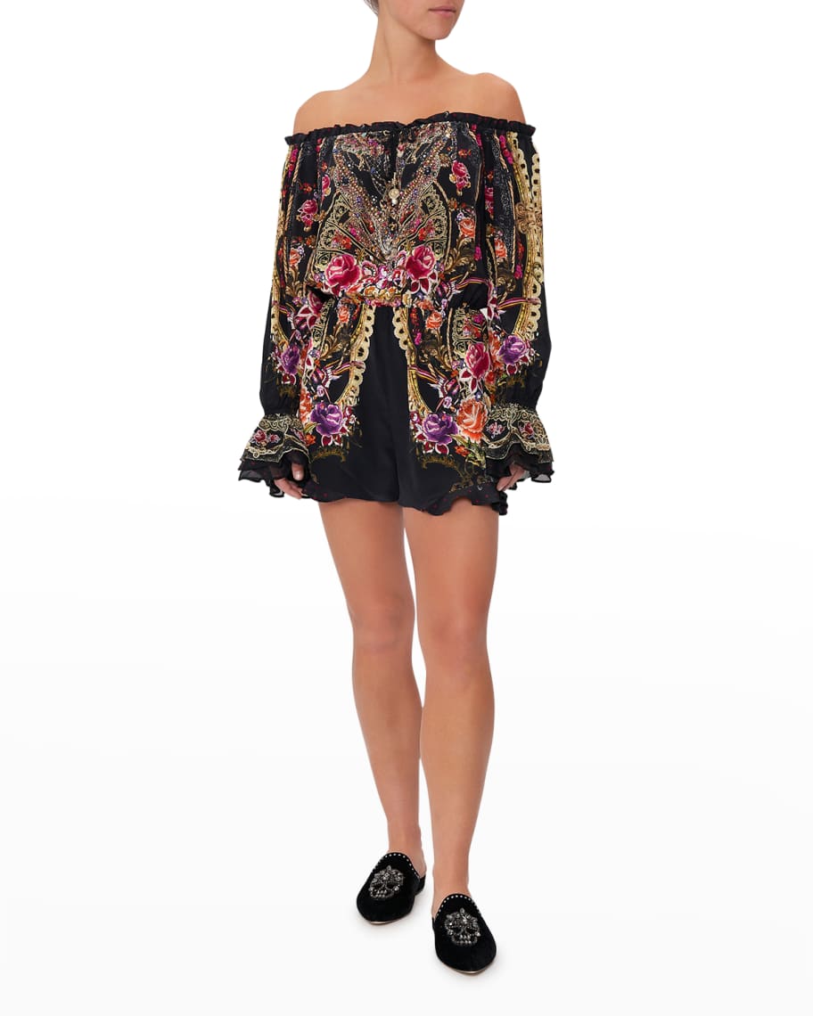 DROP SHOULDER FRILL PLAYSUIT POETIC ANARCHY