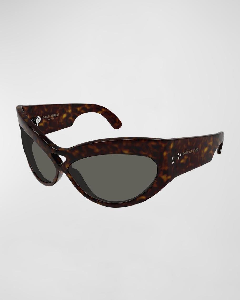 Saint Laurent Tortoiseshell Injection Plastic Cat-Eye  display picture 1