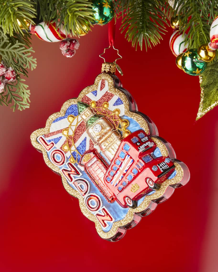 Christopher Radko 5" Postcard From Across The Pond Christmas Ornament