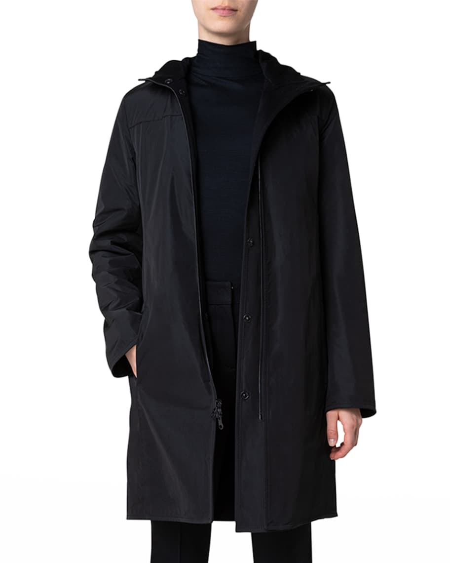 Akris punto Duffle Reversible Hooded Coat | Neiman Marcus