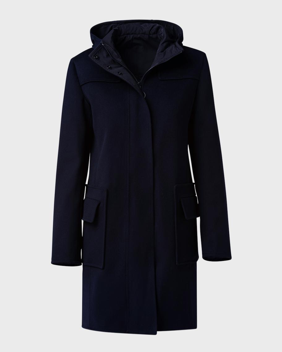 Akris punto Duffle Reversible Hooded Coat | Neiman Marcus