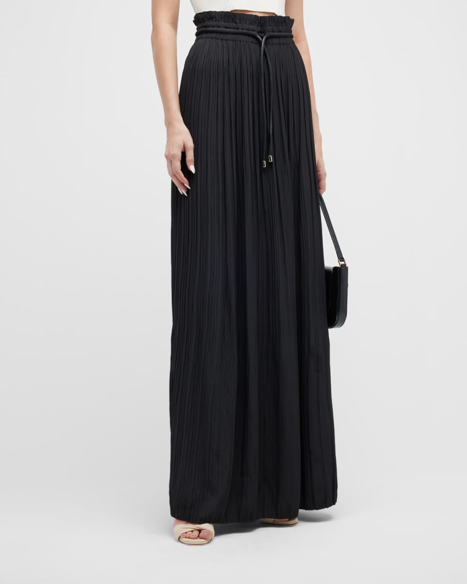 A.L.C. Everly Drawstring Pleated Maxi Skirt | Neiman Marcus