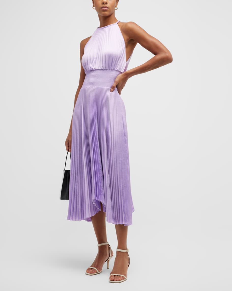 A.L.C. Renzo II Sleeveless Pleated Midi Dress Neiman Marcus