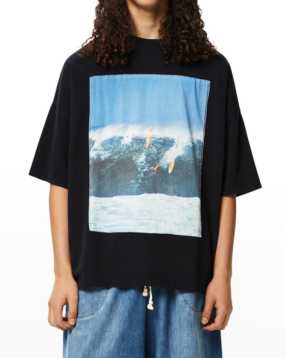 LOEWE x Paula's Ibiza Men's Surf-Print T-Shirt | Neiman Marcus