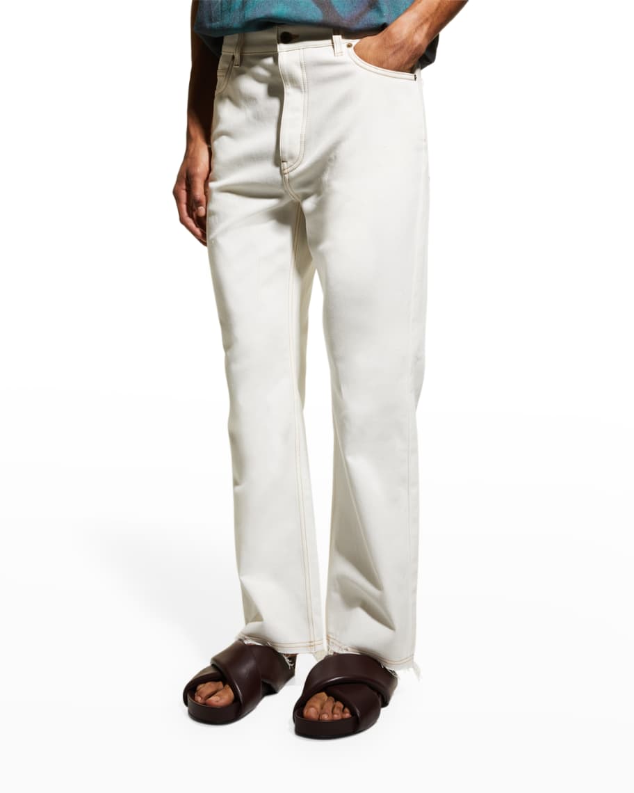 Loewe x Paula's Ibiza Men's Boot-Cut Cutoff Jeans | Neiman