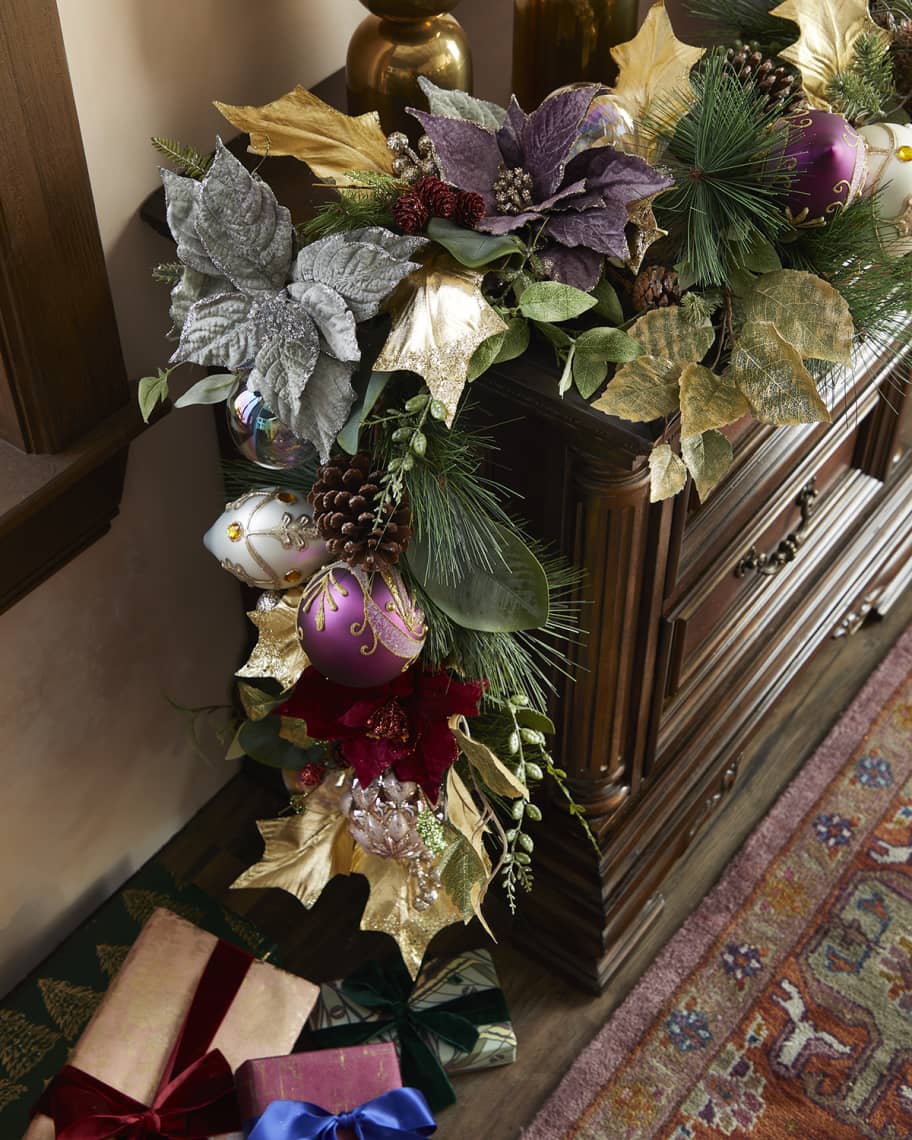 Mark Roberts 60" Regal Purple Christmas Garland | Neiman Marcus