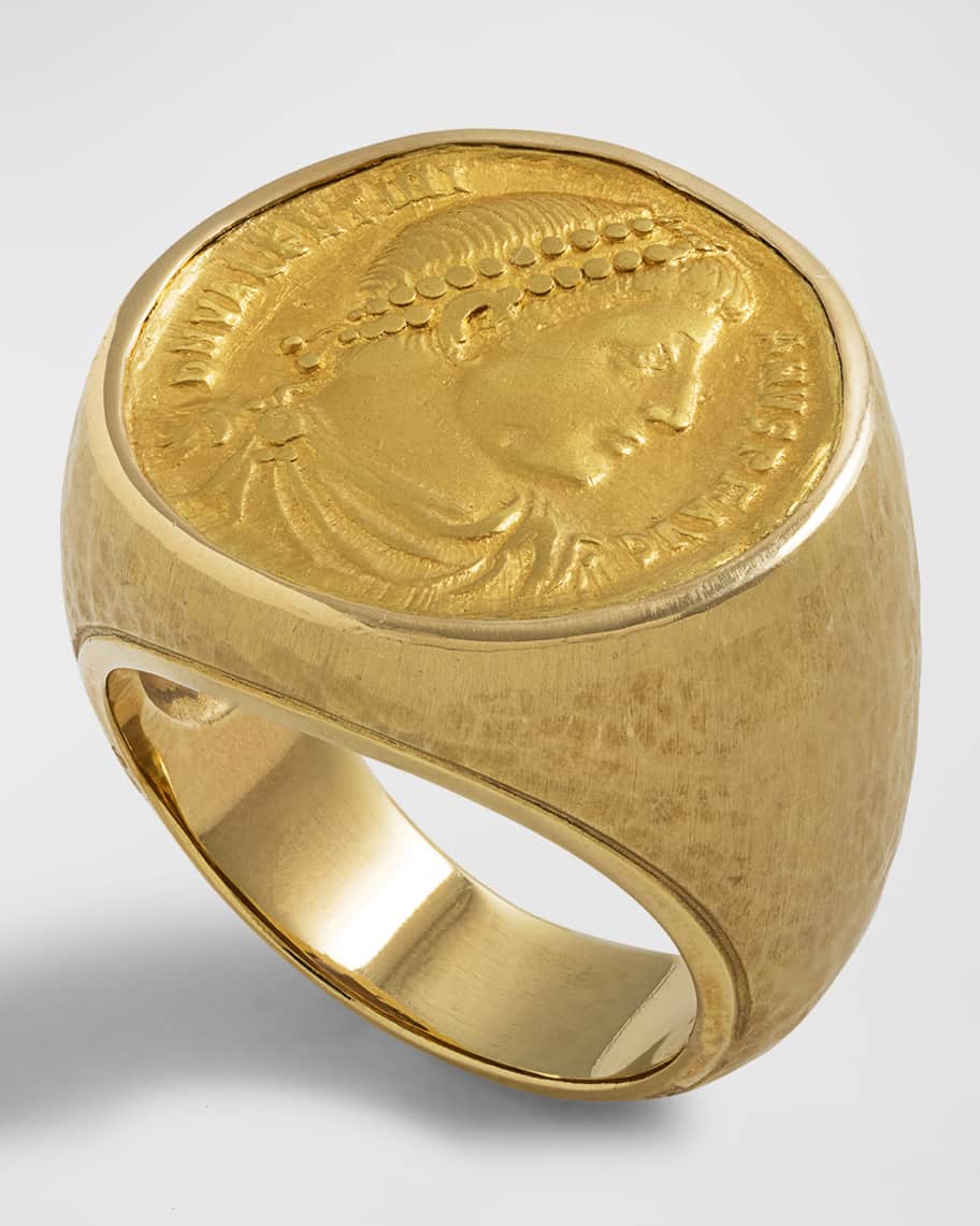Jorge Adeler Men'S 18K Yellow Gold Valentinian Coin Ring | Neiman Marcus