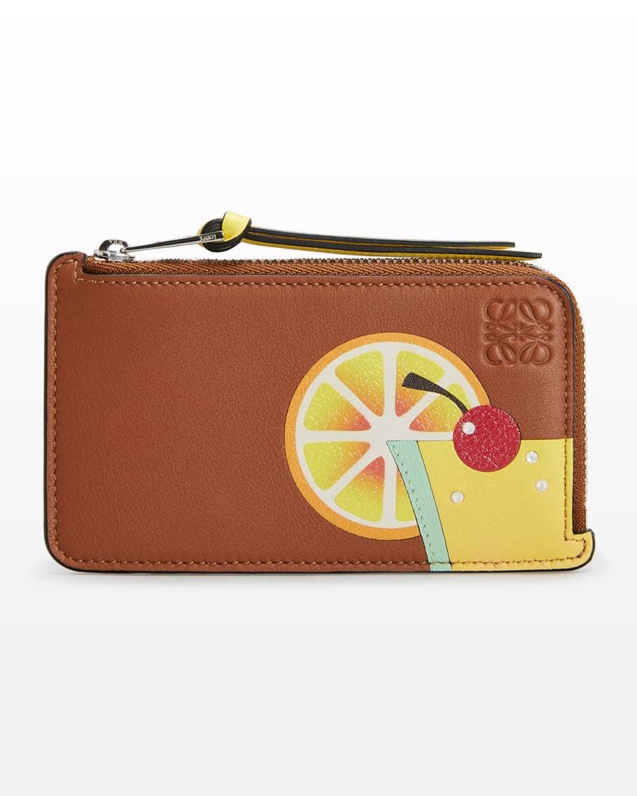 x Paula’s Ibiza Cocktail Zip Leather Coin Card Holder