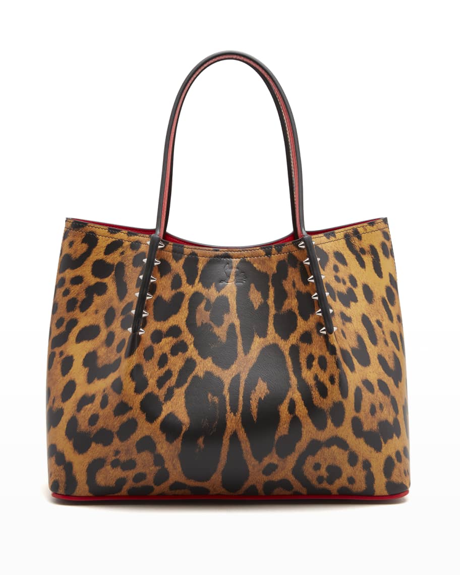 Christian Louboutin Cabarock Small Leopard Tote Bag | Neiman Marcus