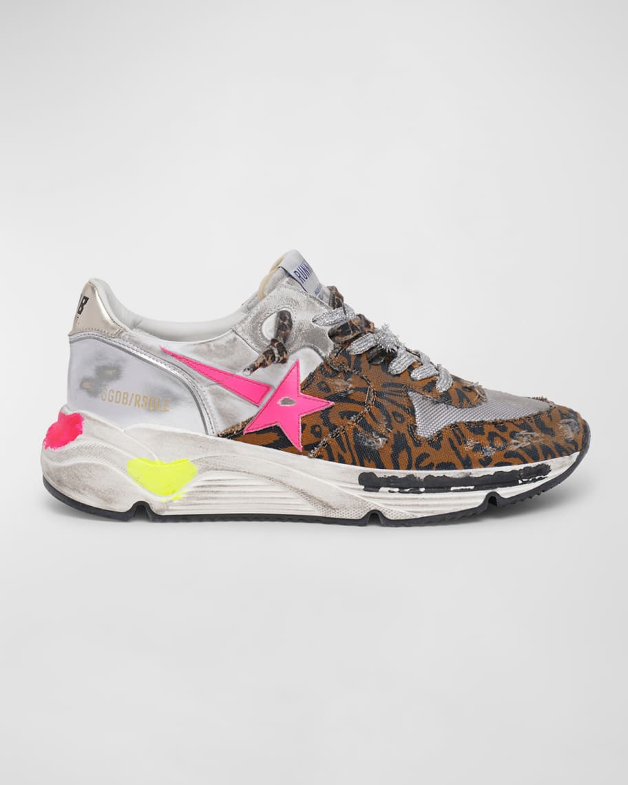 Golden Goose Leopard Mix Star Running Sneakers Neiman Marcus