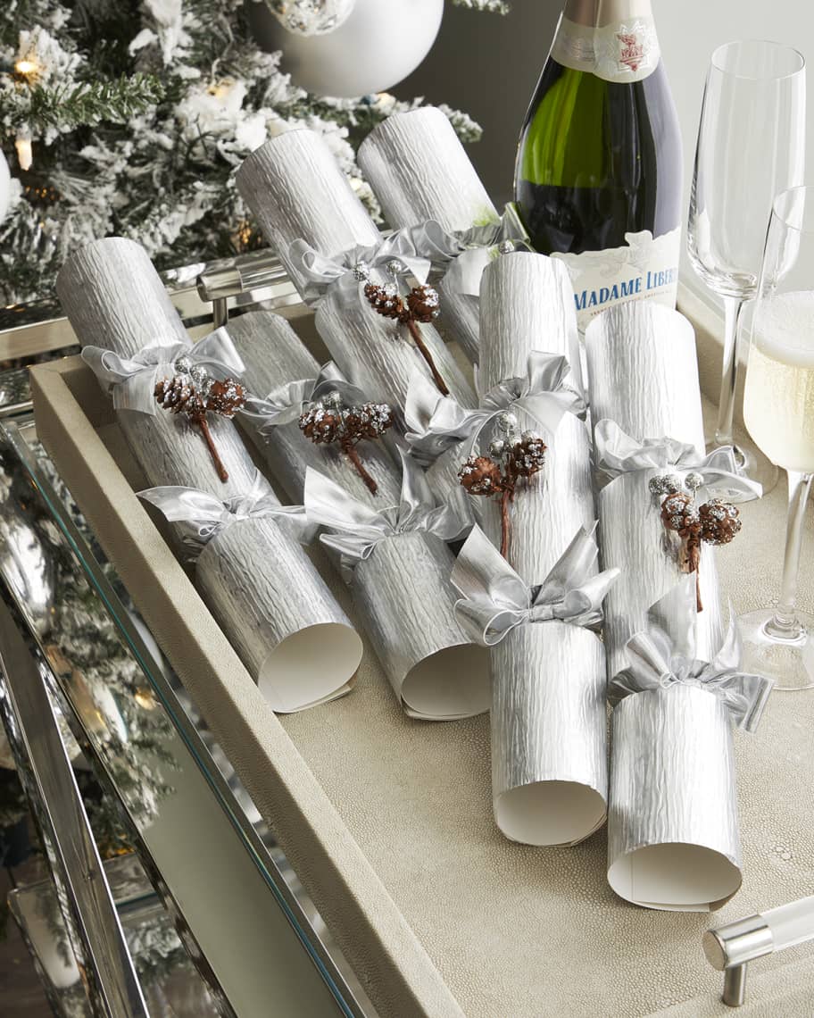 Lot de 6 crackers de Noël Robin Reed – Flocons d'arbre
