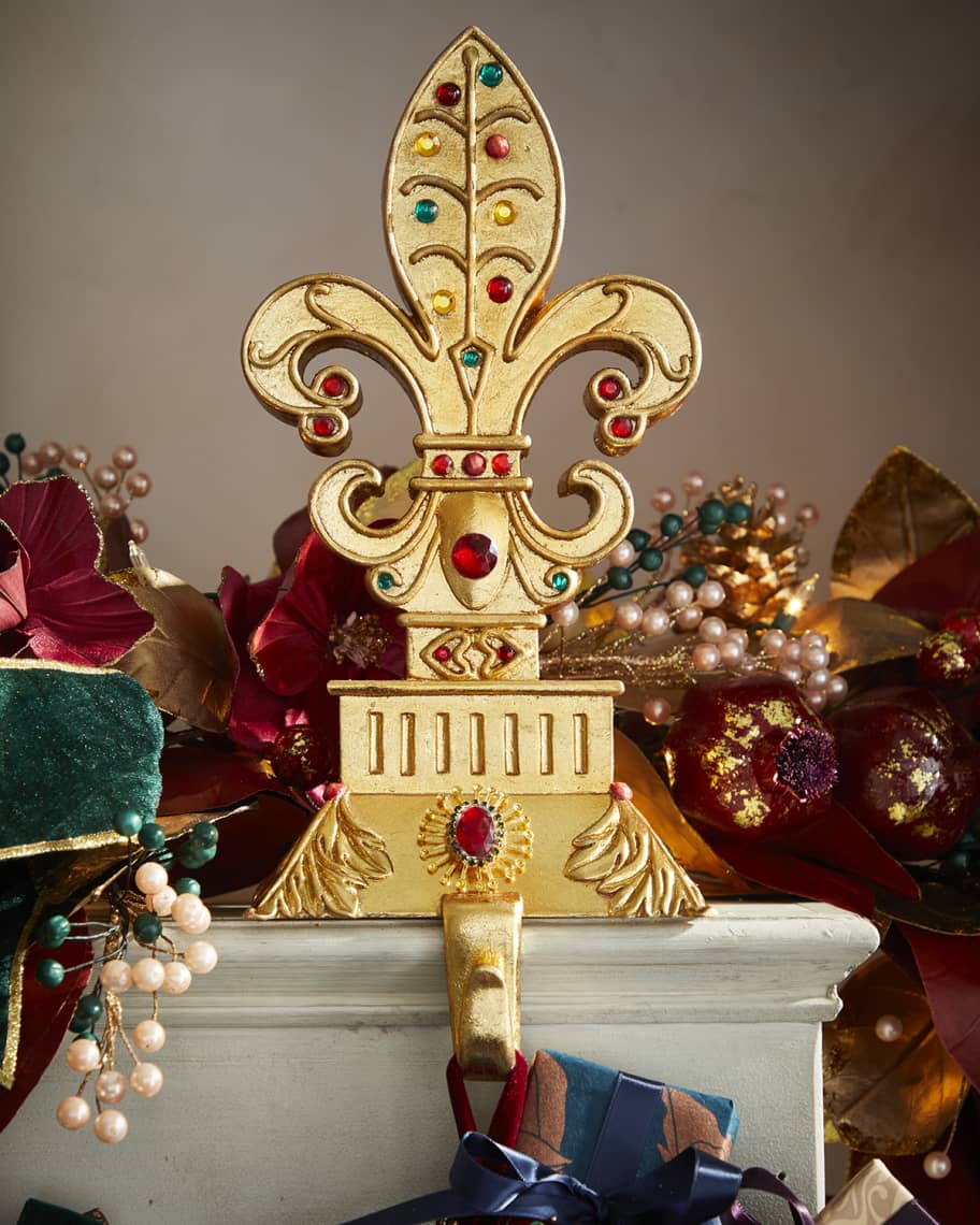 Neiman Marcus Fleur de Lis Stocking Holder Neiman Marcus