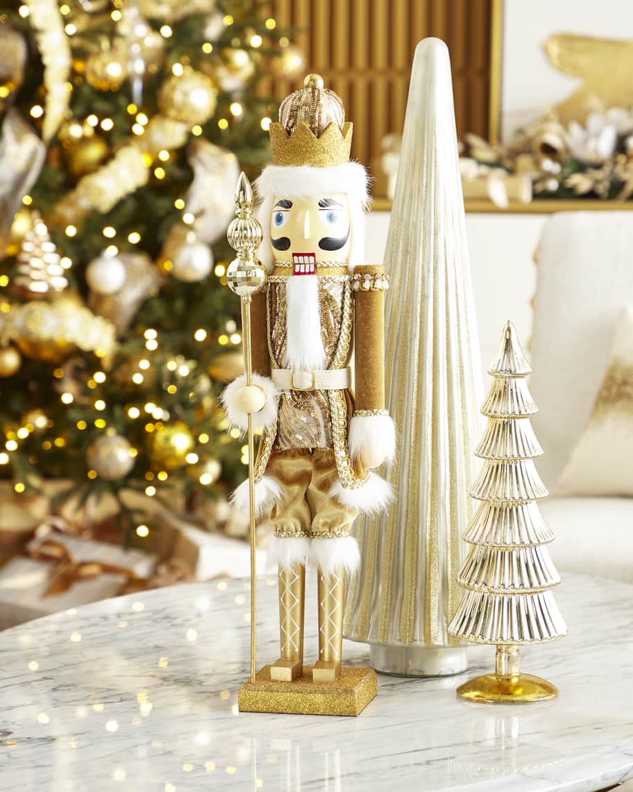 Neiman Marcus Golden Christmas Nutcracker Decoration | Neiman Marcus