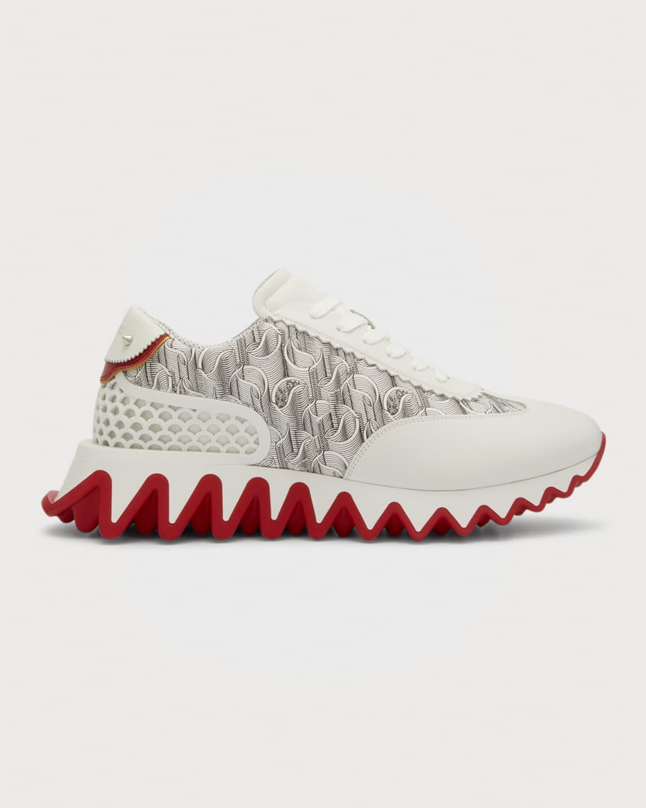 Loubishark Leather Sneakers in White - Christian Louboutin