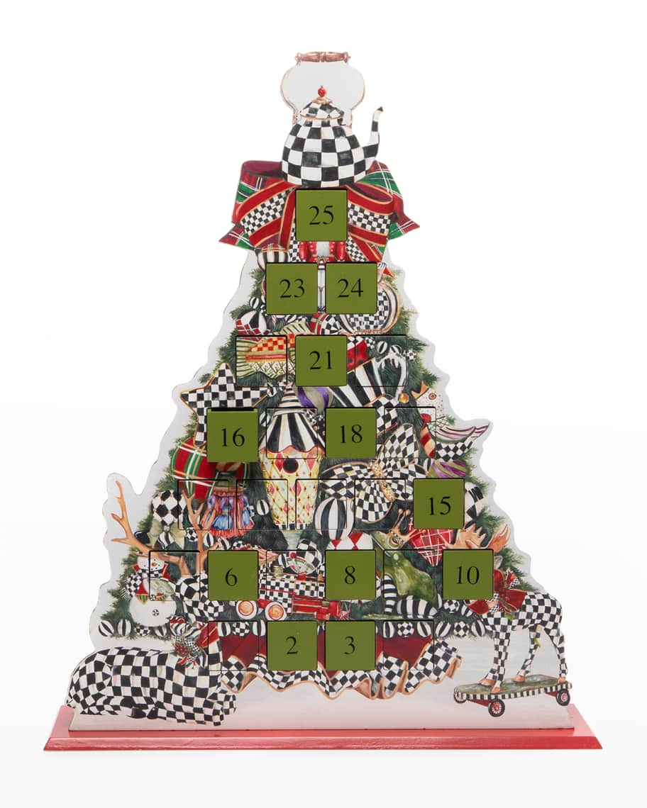 MacKenzieChilds 20.75" Tannenbaum Advent Calendar Neiman Marcus