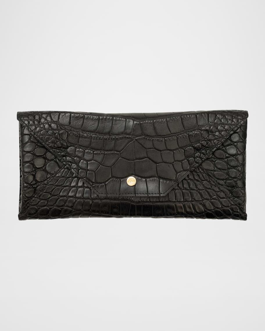 Abas Envelope Polished Matte Alligator Travel Organizer Neiman Marcus