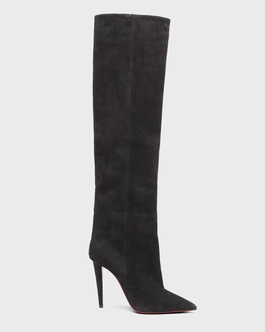 ubehagelig hat det sidste Christian Louboutin Suede Red Sole Over-The-Knee Boots | Neiman Marcus