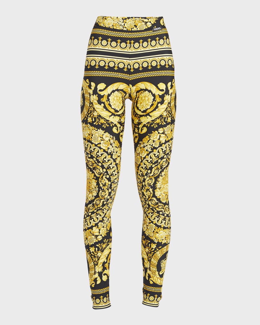 Versace baroque print leggings store
