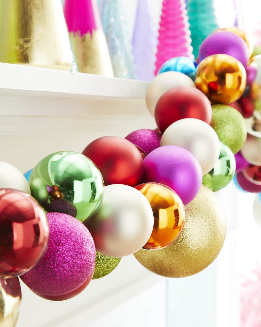 Cody Foster & Co MultiColored Christmas Ornament Garland, 72" Neiman
