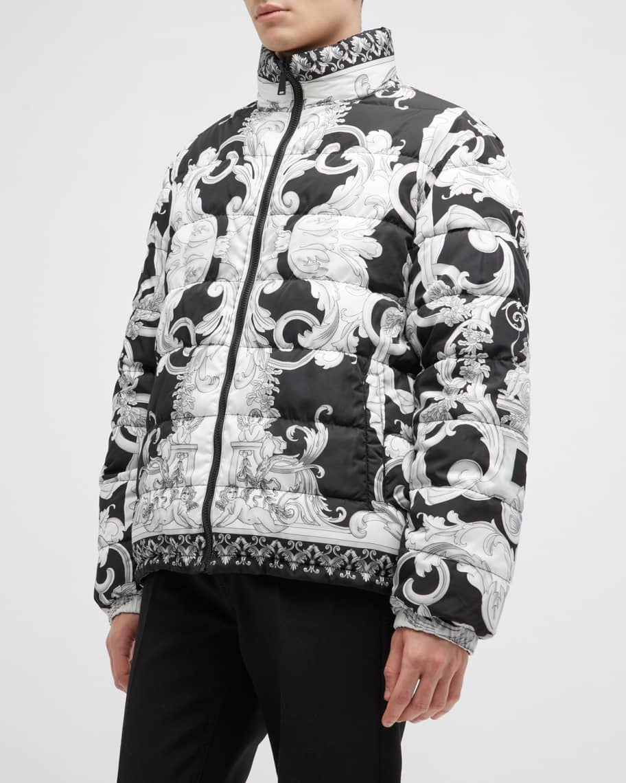 Versace Baroque-Print Puffer Jacket Release