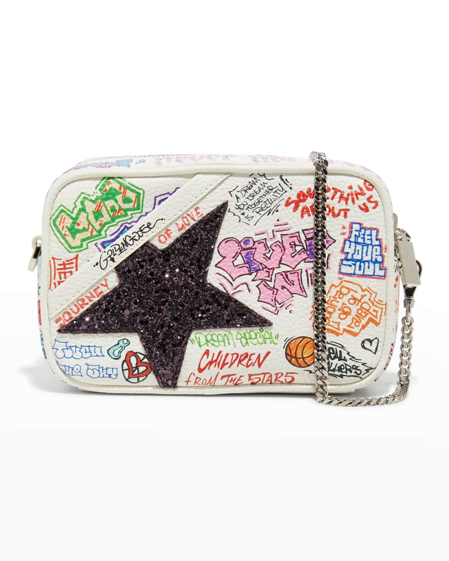 Golden Goose Mini Star Graffiti Leather Crossbody Bag | Neiman Marcus