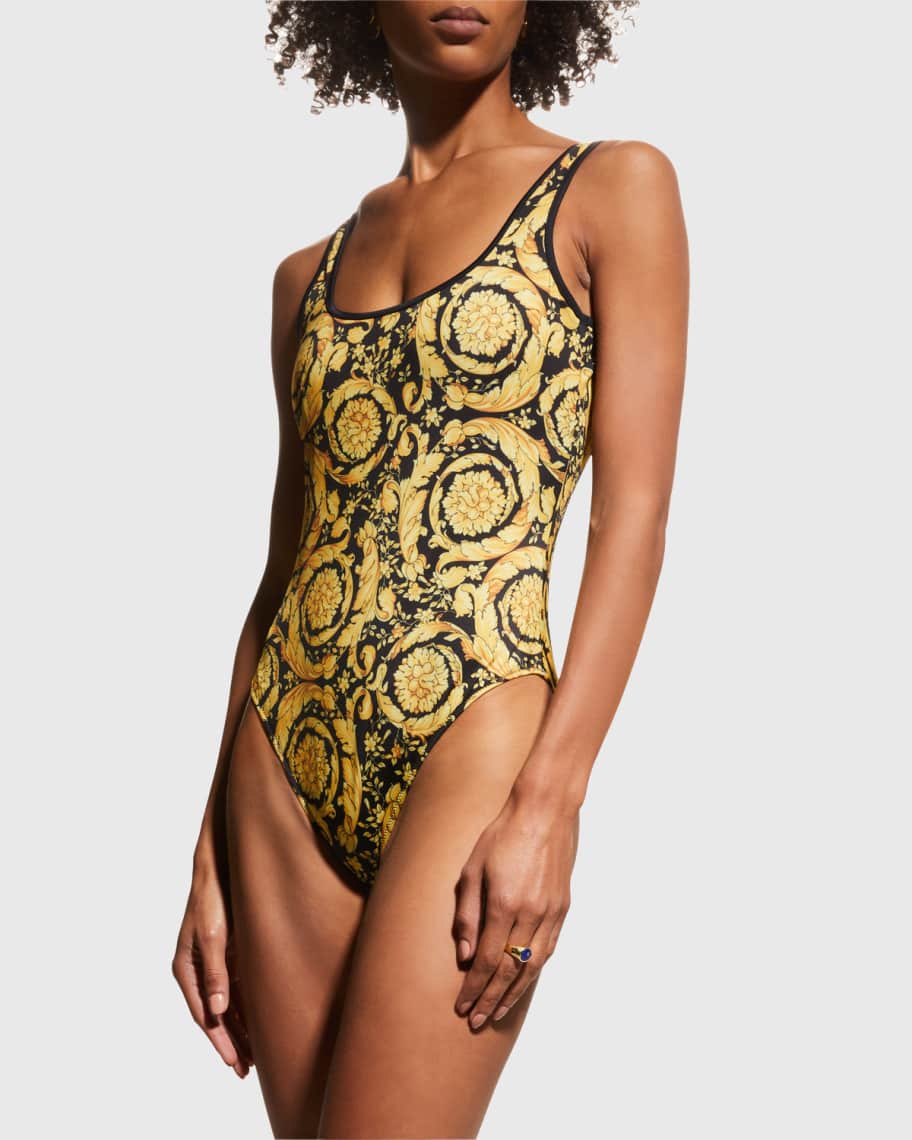 Buy Versace Barocco Goddess Print Bikini 'Mauvelous/Citron' - 1001406  1A03745 5P370