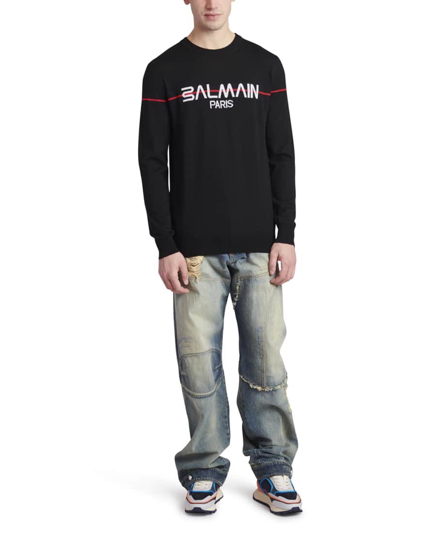 Red balmain sweater top