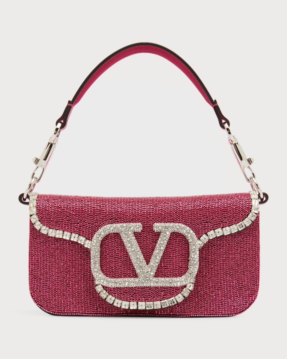 Valentino Garavani Loco Small VLOGO Crystal-Embellished Shoulder Bag Neiman Marcus