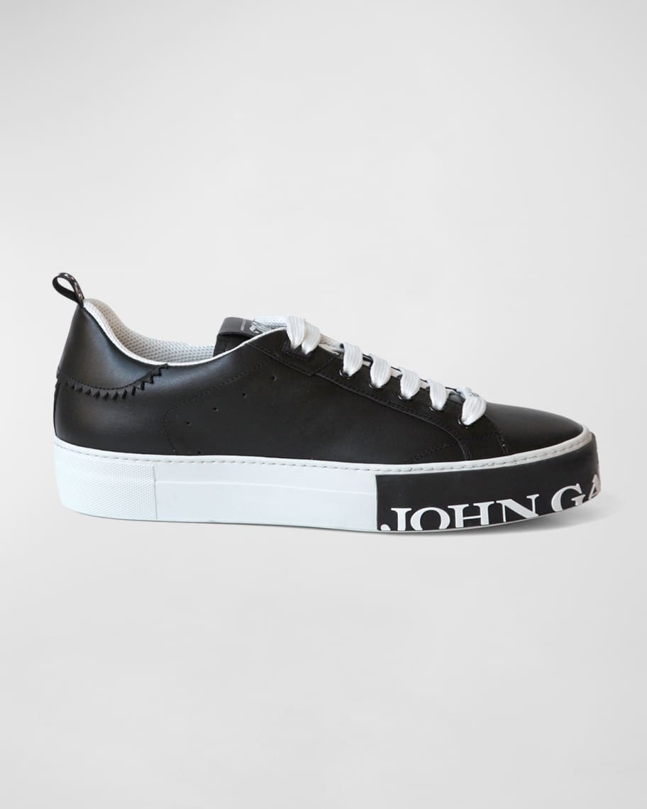 Leather low trainers John Galliano Black size 45 EU in Leather - 29055651