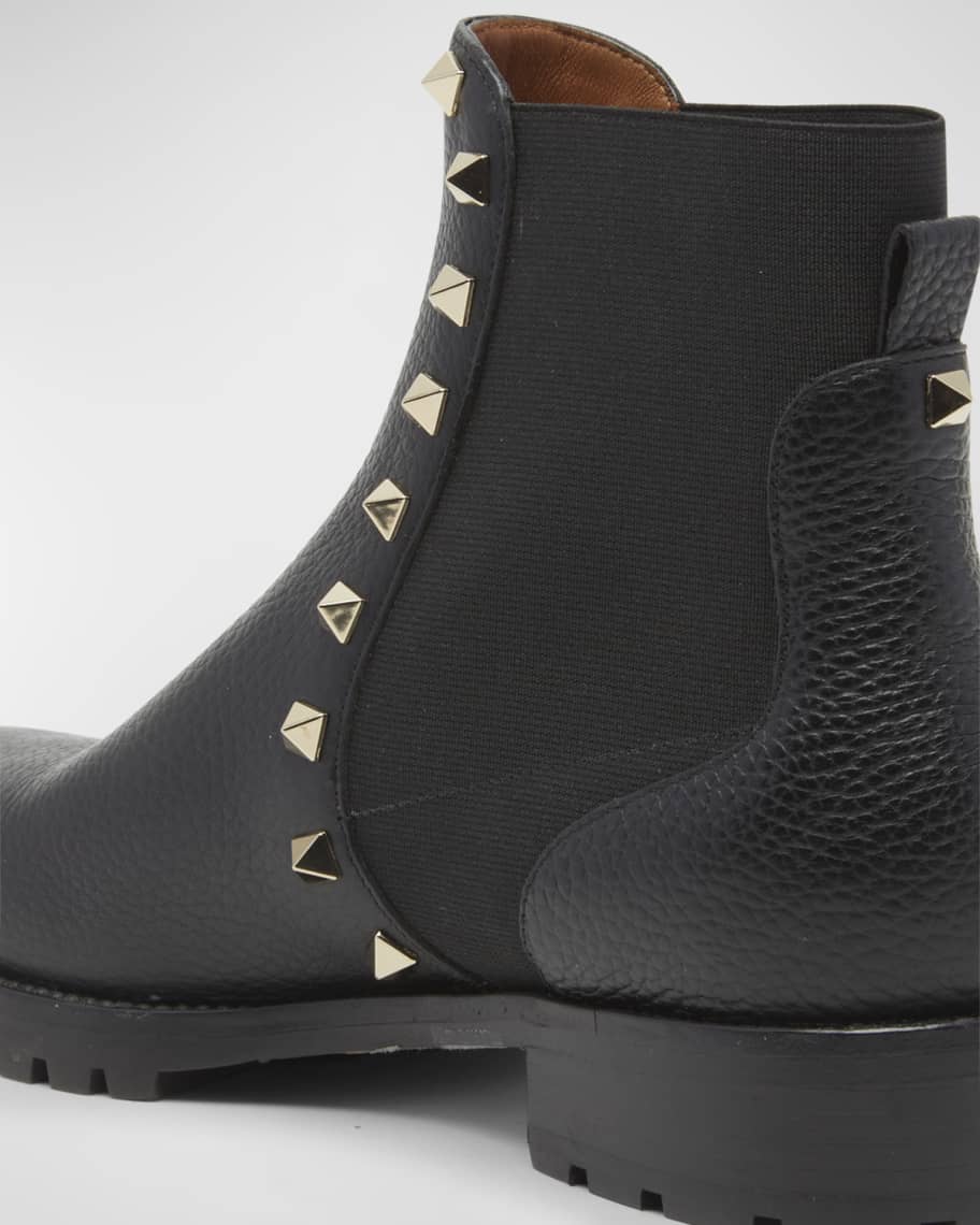 Image 3 of 6: Rockstud Beatle Chelsea Ankle Boots