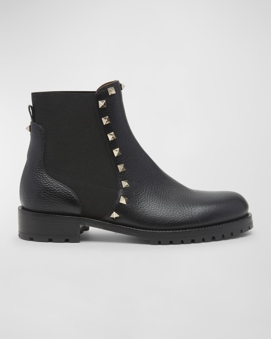 Image 1 of 6: Rockstud Beatle Chelsea Ankle Boots